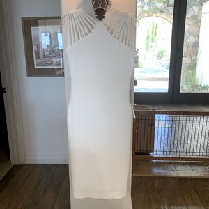 Dress the Population NWT mid length dress with strappy shoulders/back. Large